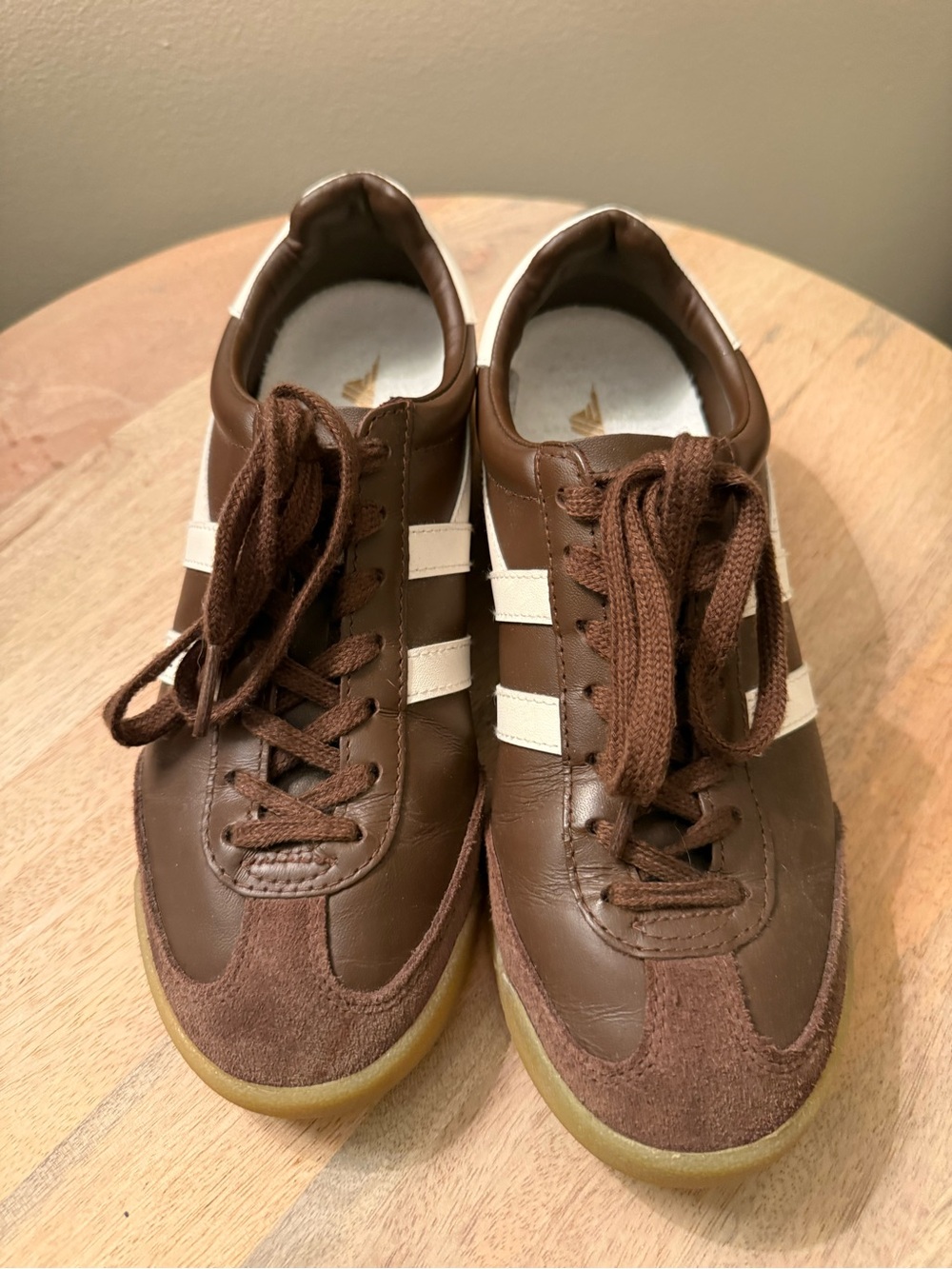 Gola Women’s Torpedo Sneakers Dark Brown/Off White - Picture 3 of 11